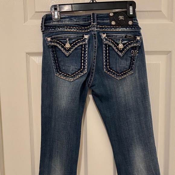 Miss Me Indigo Boot Cut Jeans with Embellished Pockets - Picture 5 of 13